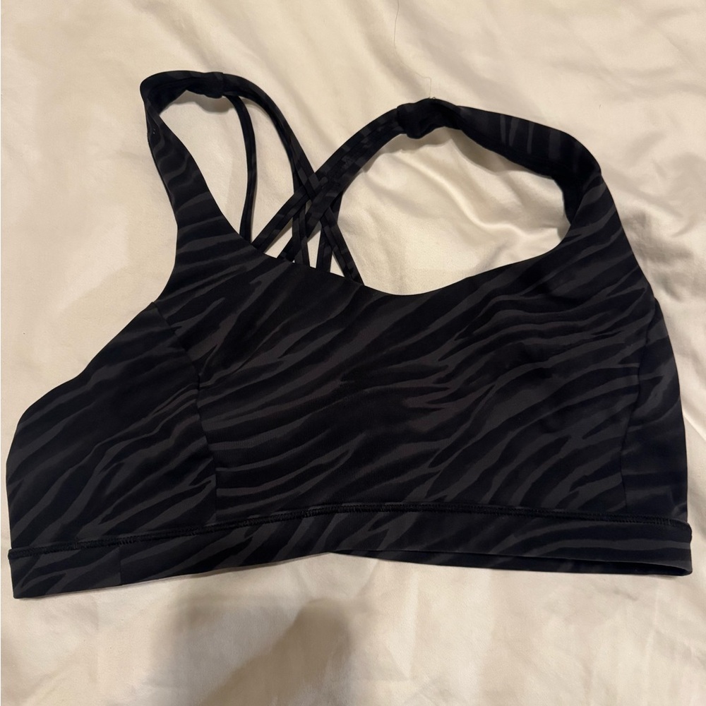 lululemon athletica Black Zebra Pattern Sports Bra